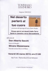 Iniziativa Nel deserto parlerò al tuo cuore 26.03.2010