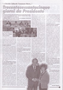 articolo 365 giorni da Presidente di Rosetta Cannarozzo ottobre 2009