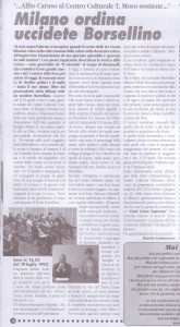 articolo Milano ordina uccidete Borsellino maggio 2013