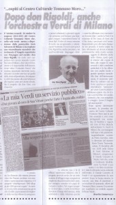 articolo dopo Don Rigoldi anche l'orchestra Verdi di Milano novembre 2012